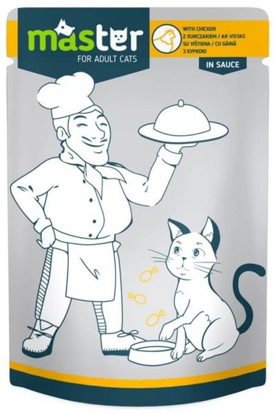 Kormotech Master Cat - Hrană umedă profesională - Pui - 80 g