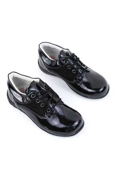 tino Pantofi casual, de copii , din piele naturala 2635-NEGRU/LAC