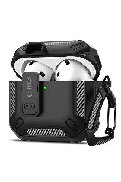 Tech-Protect Калъф Carbonox за Apple AirPods 4 - черен