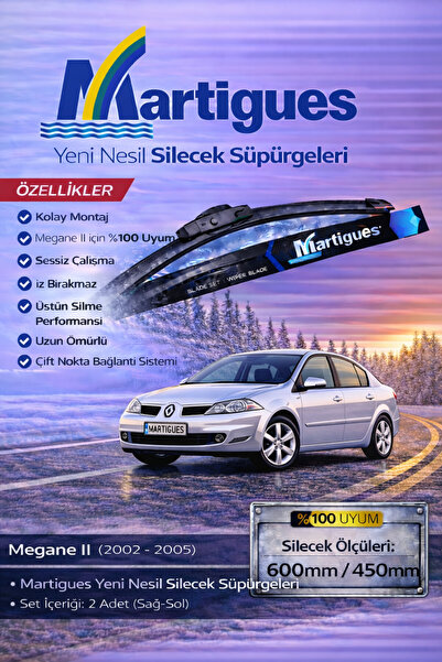 MARTIGUES Renault Megan 2 Silecek Takımı 2002-2005 model arası