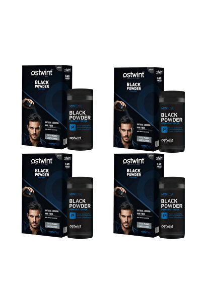 Ostwint Pachet de 4 ceară pudră neagră - Pentru păr negru și subțire 20g