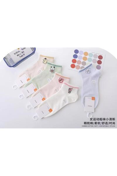 socksbox Set of 12 round girls' socks made of soft knitted wool