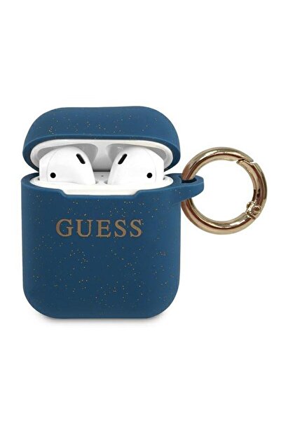 Guess Silicone Glitter Case for Apple AirPods 1/2 - Blue