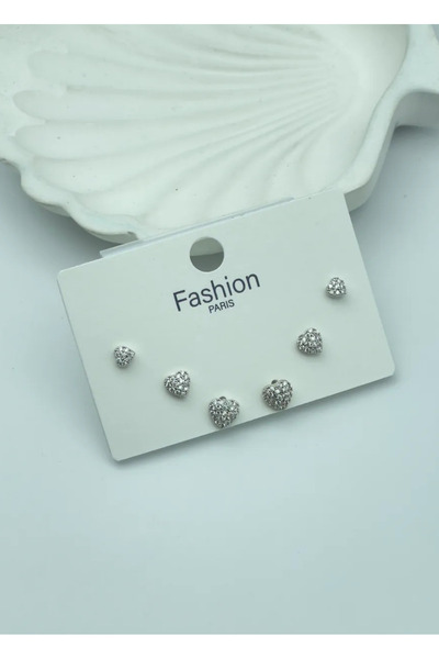 BİJU YILMAZ Vip silver 6-piece earring set - 25-vip135