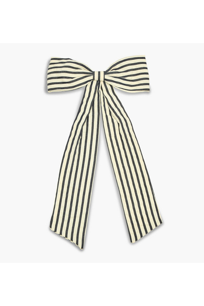 Lifestyle Bow Shape Hair Clip with Stripes