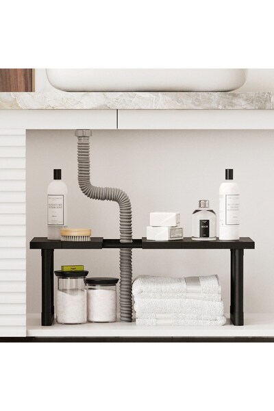 decorev Ρυθμιζόμενο ράφι οργάνωσης ντουλάπας κάτω από το νεροχύτη