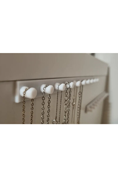 DERYA3D Maker shop Takı Kanca Rayı Organizer Askılık 10 Bölmeli Askılık