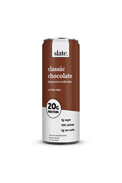 Slate Milk بروتين سلات جاهز للشرب بنكهة الشوكولاتة الكلاسيكية 11 أونصة