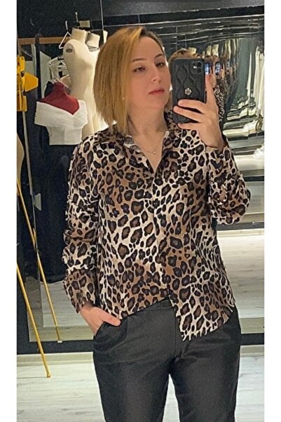 Mrym Boutique Leopar desenli gömlek