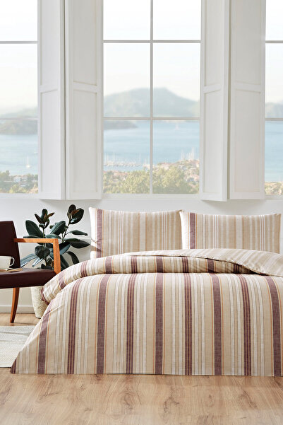 Özdilek Set de lenjerie de pat cu cearșafuri cu fixare Ranforce Double Cream ...