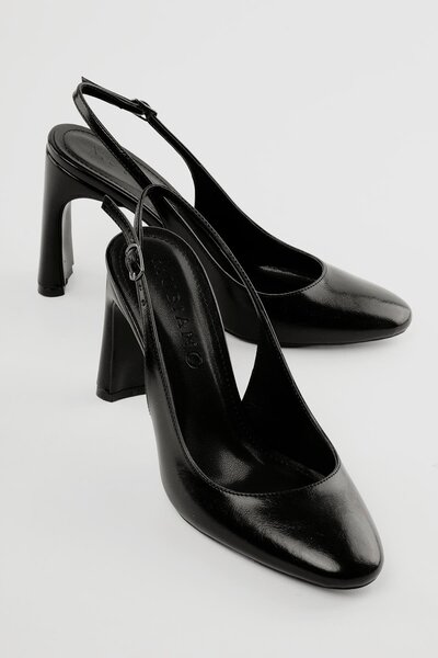 Mubiano Women's High Heel Shoes Thick Heel Anema Black