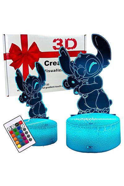 Other Lilo and Stitch STITCH 16 LED 3D Night Light for Children + Remote Control