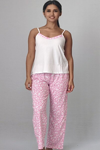 LILIAN SET DE PIJAMALE FĂRĂ MÂNECI CU FLORI