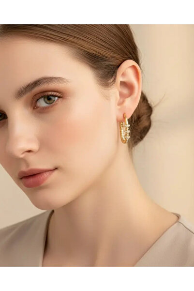 BİJU YILMAZ أقراط شوبينغ بحجر الورد - 25-xpkp91