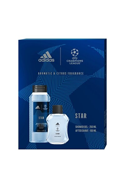 adidas Uefa Star Men's Gift Set, After Shave 100 ml, Shower Gel 250 ml