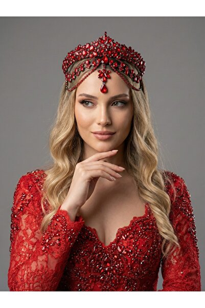 Magic Tiara Kristal Gelin Tacı – 7 Farklı Renk Seçeneğiyle Işıltılı Zarafet