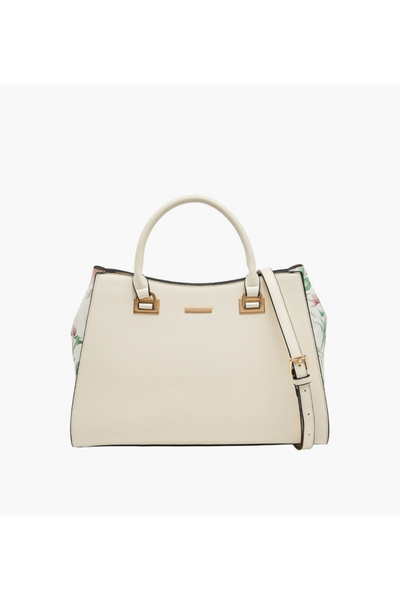 SASHA Jul Floral Panel Tote Bag with Double Handles