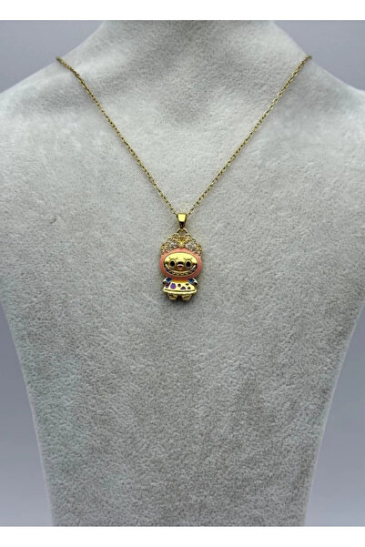 BİJU YILMAZ قلادة لابو الذهبية الفولاذية - 25-ctr335