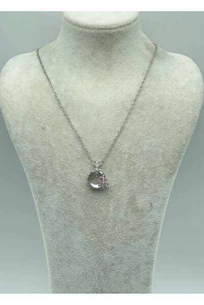 BİJU YILMAZ Steel Silver Detail Necklace - 25-Ctr40
