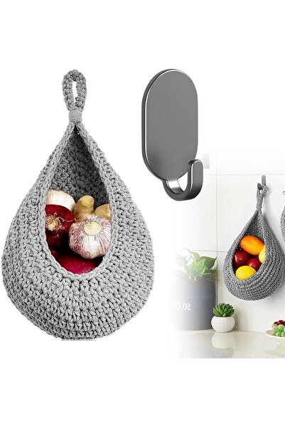 Arabest Hanging Fruit Baskets, Handwoven Boho Wall Hanging Basket with Strong...