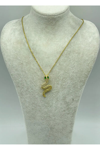 BİJU YILMAZ Steel gold snake necklace - 25-ctr250