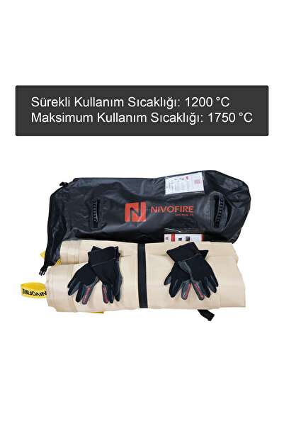 nivofire Elektrikli Araç Yangın Battaniyesi 6mx8m DIN SPEC 91489 Sertifikalı