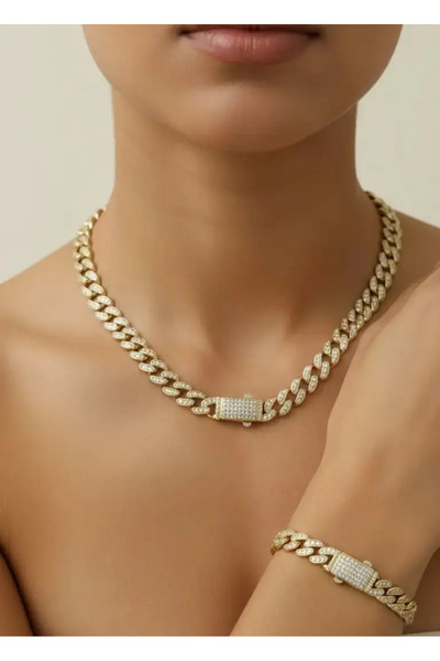 BİJU YILMAZ Xuping Gold Taşlı Gurmet Set - 25-xps09