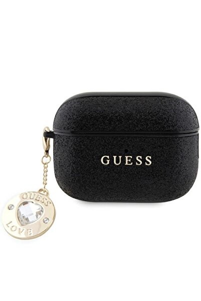 Guess Fixed Glitter Heart Diamond Case for AirPods Pro 2 - Black