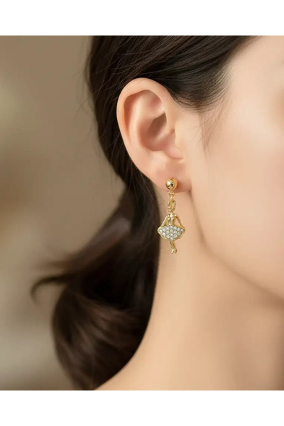 BİJU YILMAZ أقراط راقصة الباليه من Xuping مرصعة بالذهب - 25-xpkp158