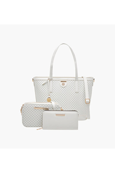 SASHA Sam Printed Tote Bag with Crossbody Bag and Wallet