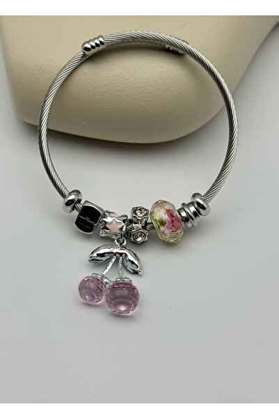 BİJU YILMAZ سوار فضي من الفولاذ - 25-blk295