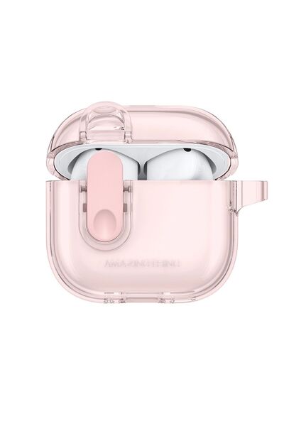 Amazingthing Minimal Case for Apple AirPods 4, Desert Pink, TPU