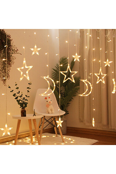 Generic LED star and moon curtain lights, 110V and 220V, IP44 rated, ideal fo...