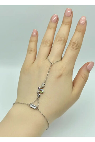 BİJU YILMAZ Steel Silver Stone Snake Shahmeran - 25Shm15