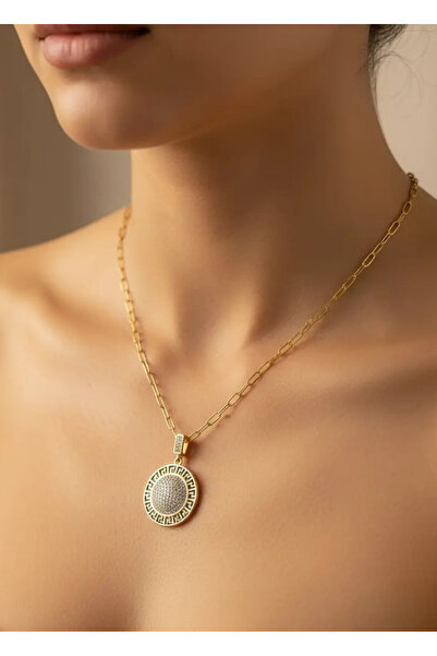 BİJU YILMAZ Steel gold mix necklace - 25-clkk125