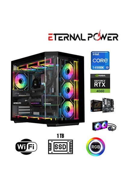 ETERNAL POWER i9 14900K RTX 4060 Gaming PC 16GB DDR5 1TB M.2 SSD 750W 240mm S...