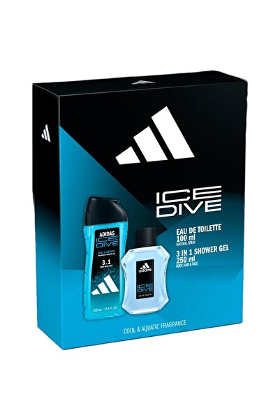 adidas Ice Dive Men's Gift Box, Eau de Toilette 100 ml, Shower Gel 250 ml