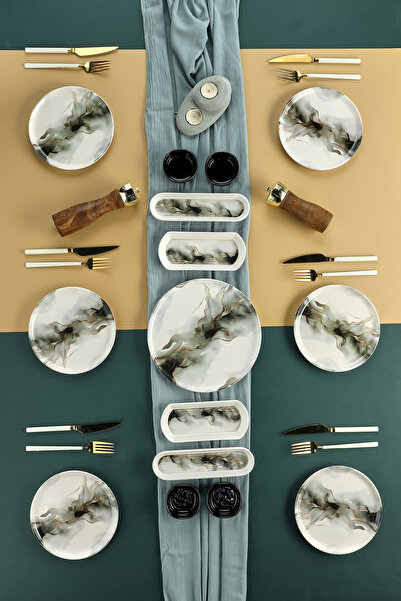 Erbaşlar Doğal Taş Enerji 15 Parça 6 Kişilik Lüx Kahvaltı Takımı, Kahvaltı Seti