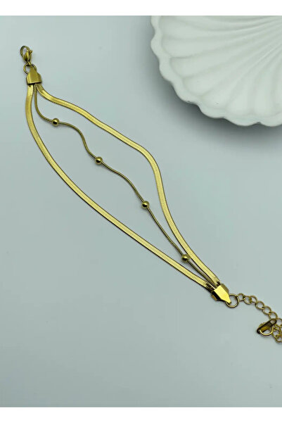 BİJU YILMAZ سوار دوريكا الإيطالي المكون من 3 قطع من الفولاذ الذهبي - 25-blk23