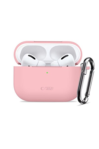 Tech-Protect Pink Silicone Case with Hook for Apple AirPods Pro 3