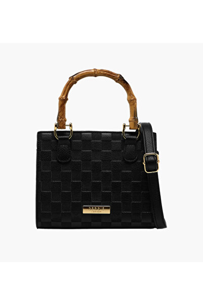 Bessie London Textured Tote Bag with Detachable Strap