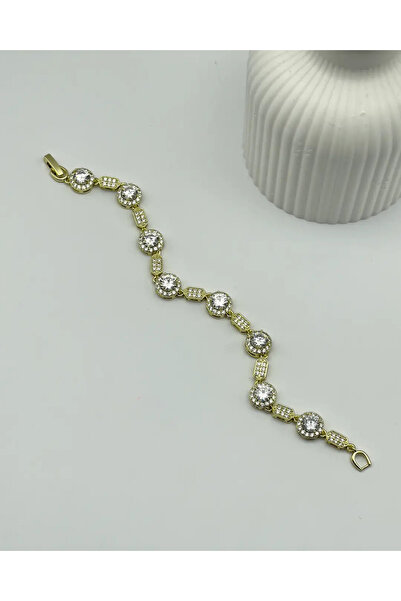 BİJU YILMAZ Xuping Ymz Gold Stone Design Bracelet - 25-Ymzb32