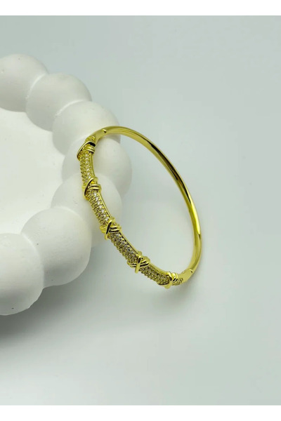 BİJU YILMAZ Xuping Gold Stone-Encrusted X Handcuffs - 25-Xpke04