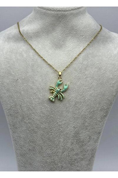 BİJU YILMAZ Steel gold crab necklace - 25-ctr320
