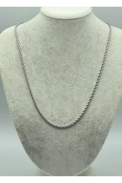 BİJU YILMAZ سلسلة فولاذية سميكة قلادة 60 سم