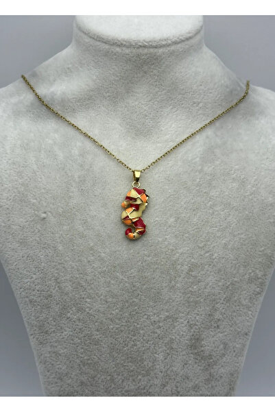 BİJU YILMAZ Steel gold crispy necklace - 25-ctr380