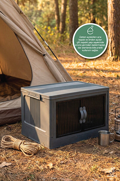 EVONİTA حقيبة تنظيم محمولة مفردة بغطاء "أبيض ورمادي" متعددة الأغراض قابلة للط...