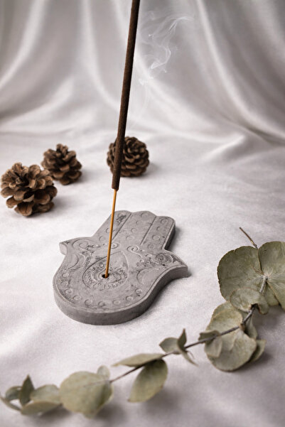 Terapi Bahçesi 5 Adet Çubuk Tütsü & El Yapımı Fatma Ana Eli Mermer Desen Tüts...