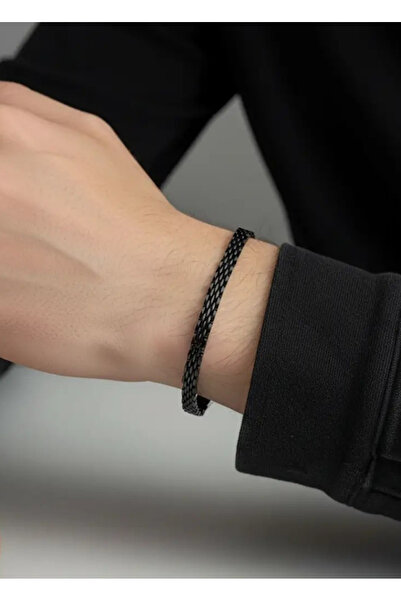 BİJU YILMAZ سوار رولكس رجالي من الفولاذ الأسود - 26blke05