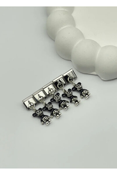 BİJU YILMAZ Çelik Silver Maymun Sallantılı Nomi Charm - 25crm15